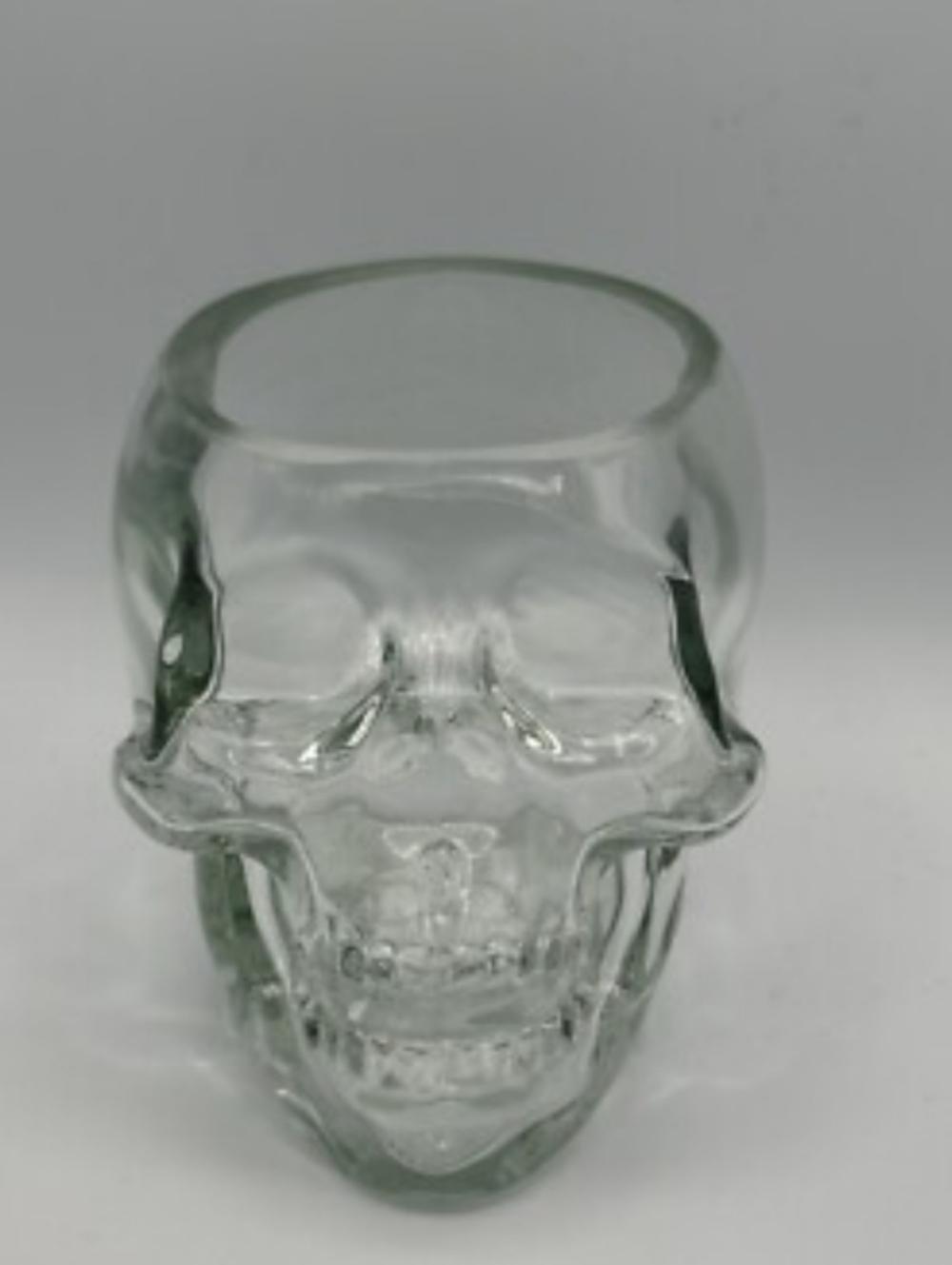 Gothic Decorative Thick Clear Skull Cocktail Drinking Glass
